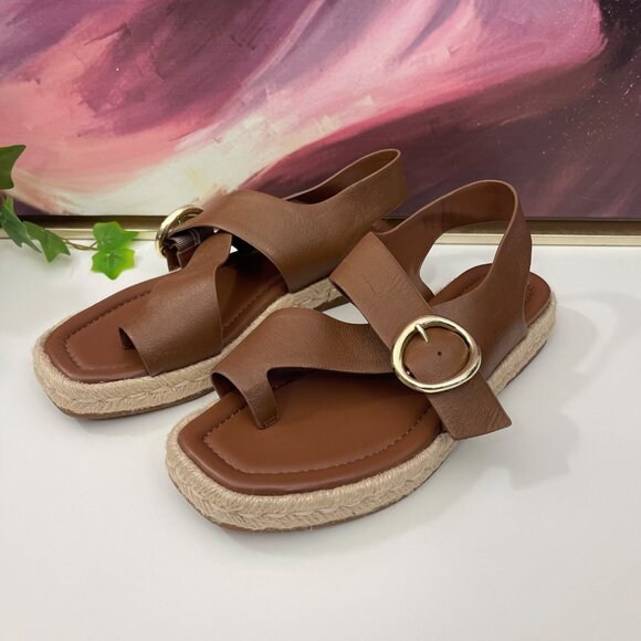 Nordstrom Perri Thong Slingback Espadrille Sandal in Tan 6.5 - Picture 7 of 12